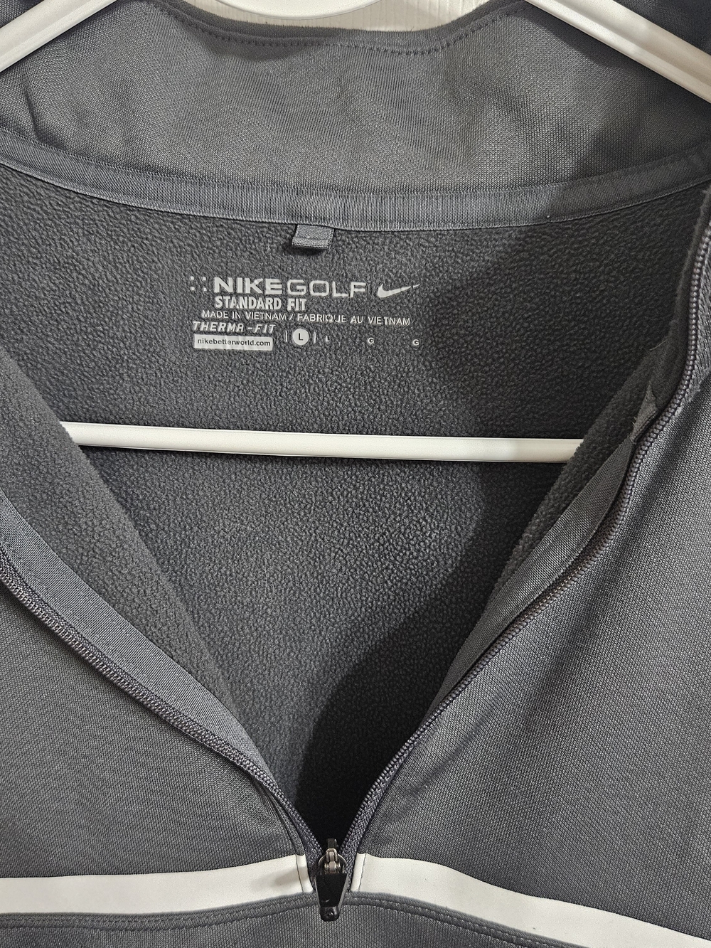 Nike Golf Men's Gray Therma-FIT Quarter-Zip Jacket
